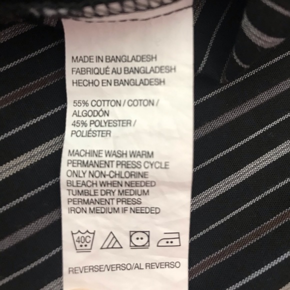 Navy blue VanHeusen stripped button down Sz. 2XLT - Picture 6 of 7